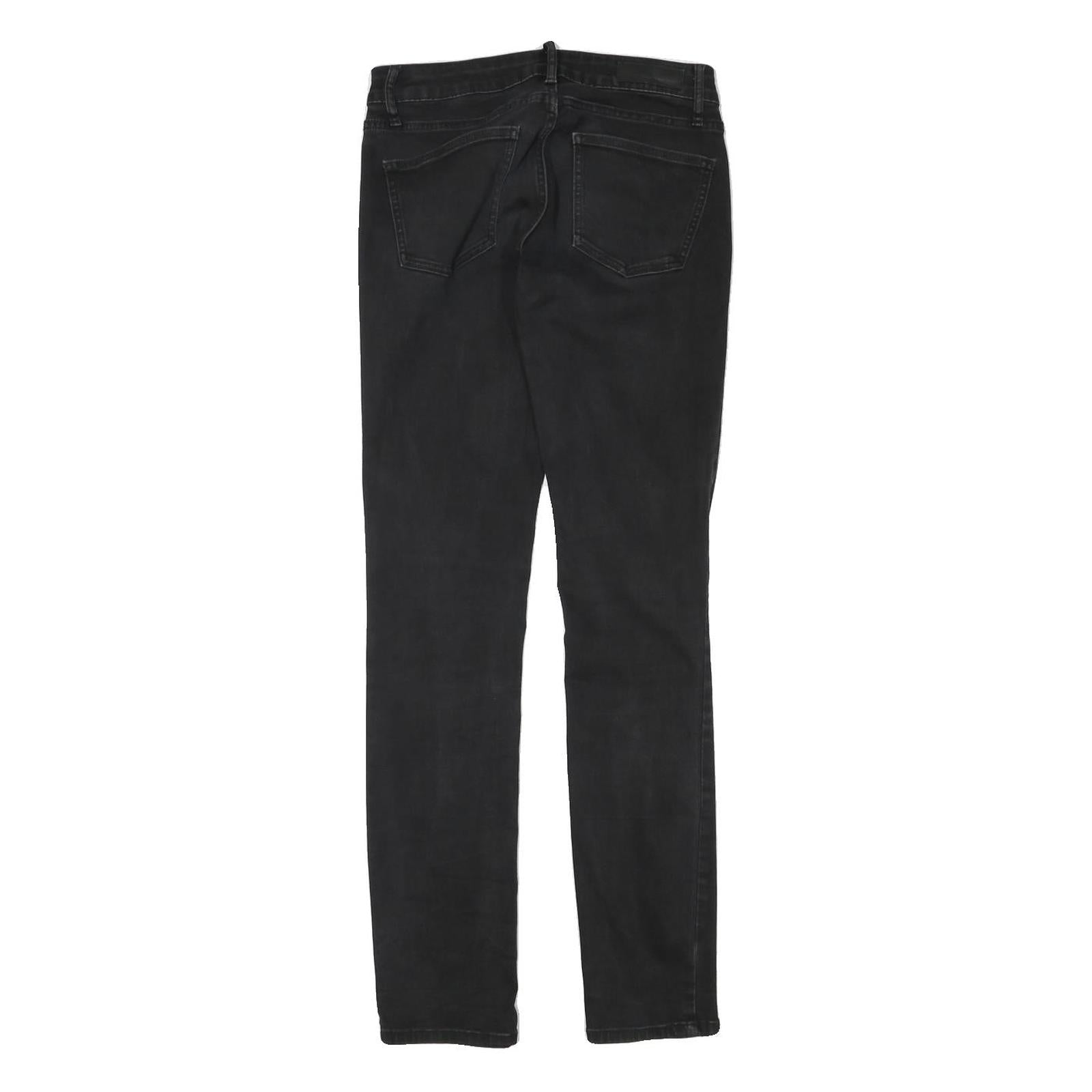 CALVIN KLEIN JEANS Womens Slim Black Skinny Denim Dark W28 L32 Stretch Denim