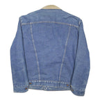 WRANGLER Mens Blue Denim Button Jacket L Cotton Blend Classic Retro