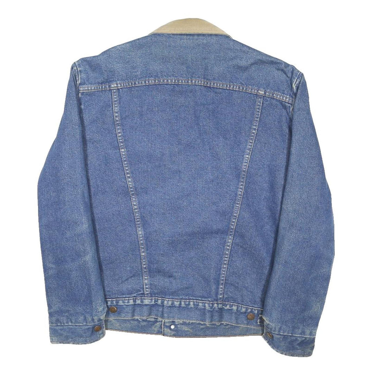 WRANGLER Mens Blue Denim Button Jacket L Cotton Blend Classic Retro