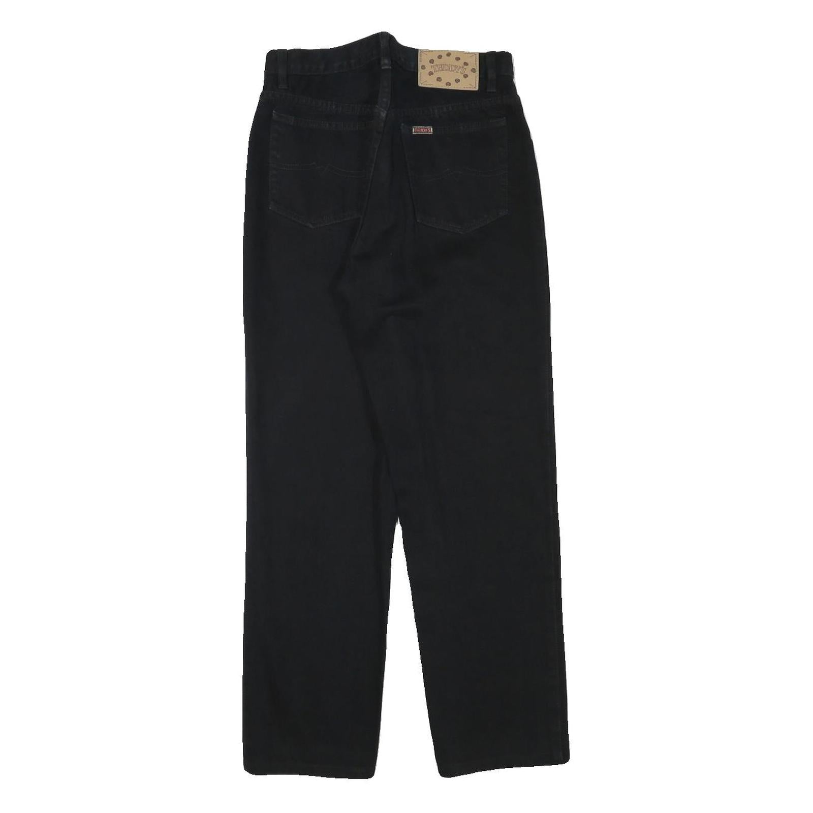 TEDDYS Womens Black Regular Straight Denim Jeans Cotton Blend W26 L27 Zip