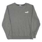 PUMA Mens Grey Cotton Blend Crew Neck M Sweatshirt Logo Print