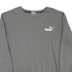 PUMA Mens Grey Cotton Blend Crew Neck M Sweatshirt Logo Print