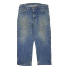 DICKIES Mens Blue Regular Fit Straight Denim Jeans W36 L26 Workwear Zip Closure