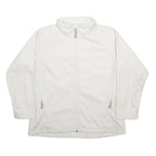COLUMBIA Womens White Jacket XL Polyester Zip Plain Outdoor Casual Warm Layer