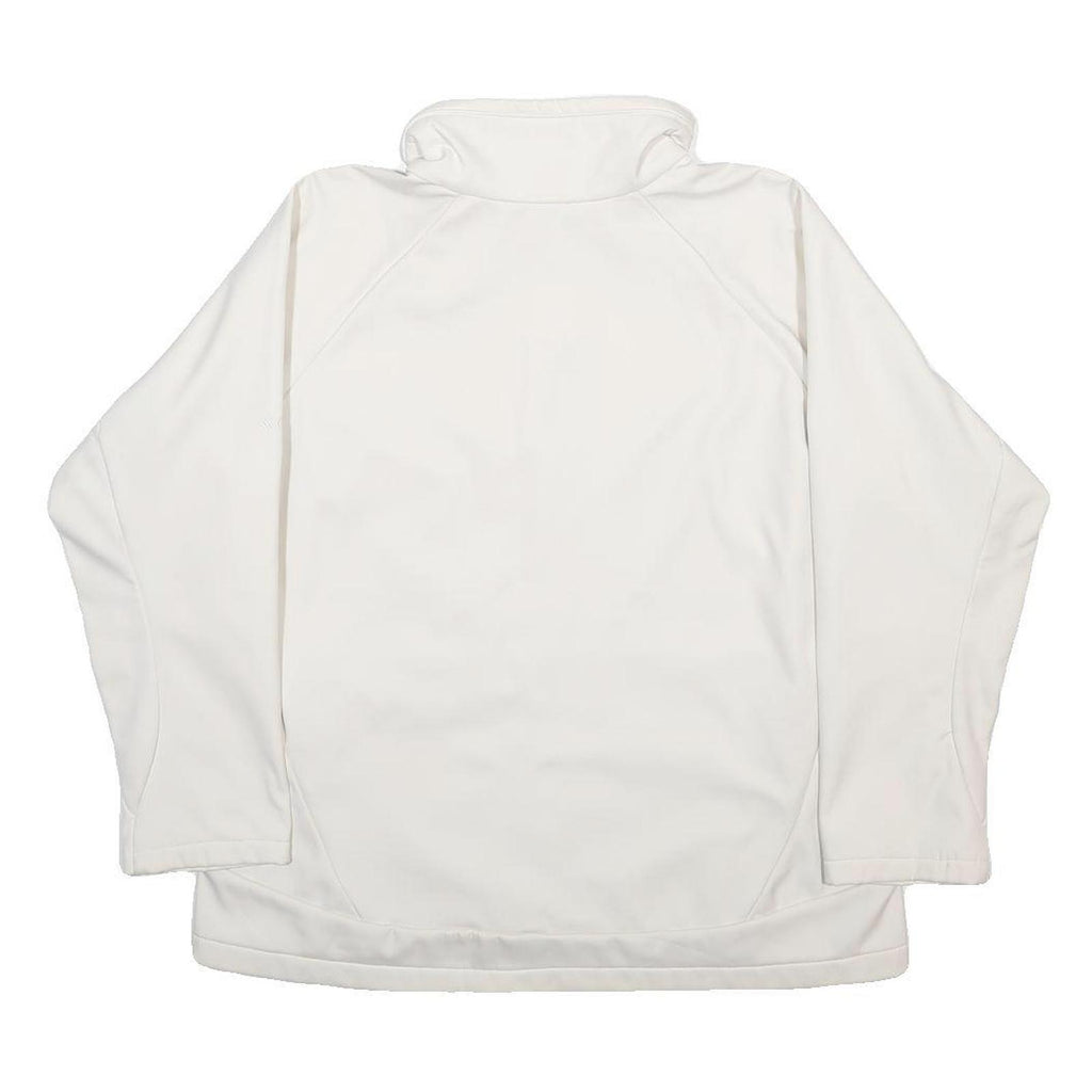 COLUMBIA Womens White Jacket XL Polyester Zip Plain Outdoor Casual Warm Layer