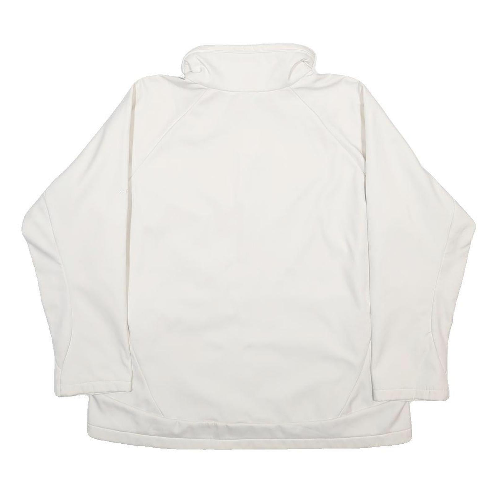 COLUMBIA Womens White Jacket XL Polyester Zip Plain Outdoor Casual Warm Layer