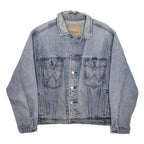 WRANGLER Mens Blue Denim Button Jacket M Classic Casual Vintage Style