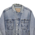 WRANGLER Mens Blue Denim Button Jacket M Classic Casual Vintage Style