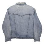 WRANGLER Mens Blue Denim Button Jacket M Classic Casual Vintage Style