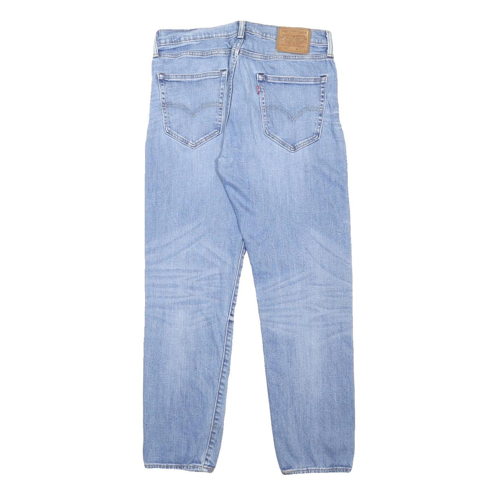 LEVI'S 512 Big E Mens Jeans Blue Slim Skinny Denim Light W32 L32 Retro Vintage