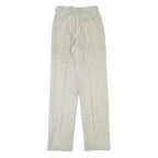 SYM Womens Wool Blend Beige Regular Fit Trousers W24 L32 Smart Comfort