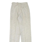 SYM Womens Wool Blend Beige Regular Fit Trousers W24 L32 Smart Comfort