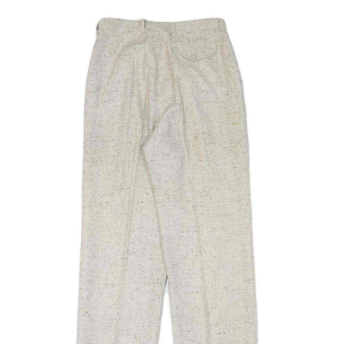 SYM Womens Wool Blend Beige Regular Fit Trousers W24 L32 Smart Comfort