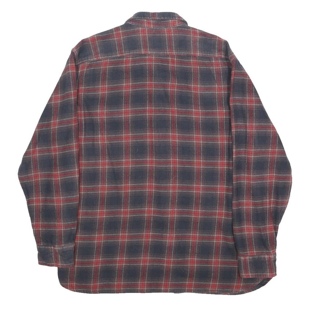 LEVI'S Mens Red & Navy Check Shirt L Cotton Classic Flannel Lightweight
