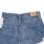 EDWIN Womens Denim Blue Tie-Dye Casual Shorts S W28 Summer Distressed