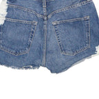 EDWIN Womens Denim Blue Tie-Dye Casual Shorts S W28 Summer Distressed