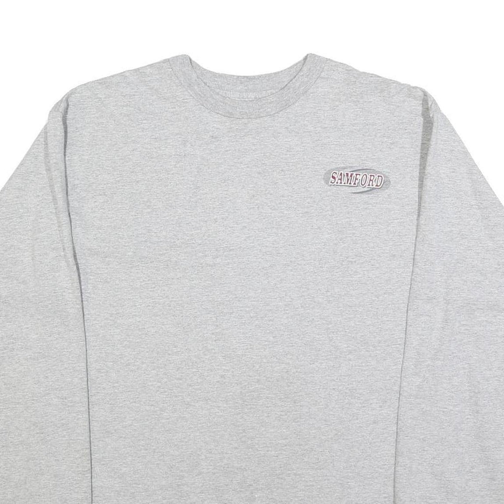 JANSPORT Mens Grey Samford University Long Sleeve Crew Neck T-Shirt M Cotton