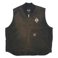 CARHARTT Mens Black & Brown Workwear Jacket 2XL Cotton Zip Relaxed Fit