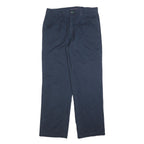 TOMMY HILFIGER Mens Cotton Blend Navy Regular Straight Trousers W33 L32