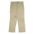 CARHARTT Mens Cotton Blend Beige Relaxed Straight Trousers W32 L30 Workwear