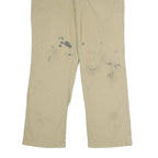 CARHARTT Mens Cotton Blend Beige Relaxed Straight Trousers W32 L30 Workwear