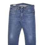 LEVI'S 502 Big E Mens Jeans Blue Slim Straight Denim Medium W34 L27 Classic Fit