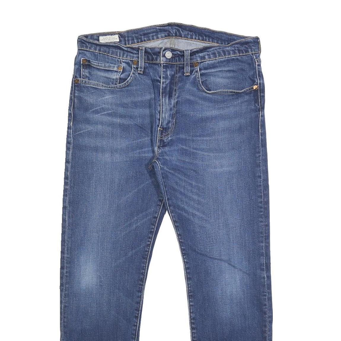 LEVI'S 502 Big E Mens Jeans Blue Slim Straight Denim Medium W34 L27 Classic Fit