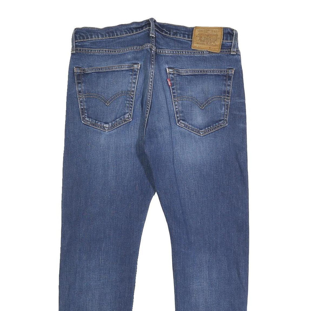 LEVI'S 502 Big E Mens Jeans Blue Slim Straight Denim Medium W34 L27 Classic Fit