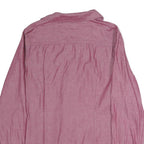 TOMMY HILFIGER Womens Red Casual Cotton Shirt M Long Sleeve Button Shirt