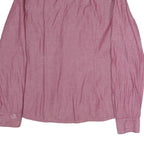 TOMMY HILFIGER Womens Red Casual Cotton Shirt M Long Sleeve Button Shirt