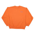 REEBOK Mens Orange Cotton Blend Crew Neck M Sweatshirt Classic Logo Casual