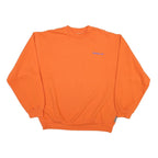 REEBOK Mens Orange Cotton Blend Crew Neck M Sweatshirt Classic Logo Casual