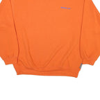 REEBOK Mens Orange Cotton Blend Crew Neck M Sweatshirt Classic Logo Casual