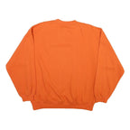 REEBOK Mens Orange Cotton Blend Crew Neck M Sweatshirt Classic Logo Casual