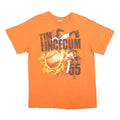 DELTA Mens Orange Tim Lincecum Graphic T-Shirt L Short Sleeve Crew Neck Baseball