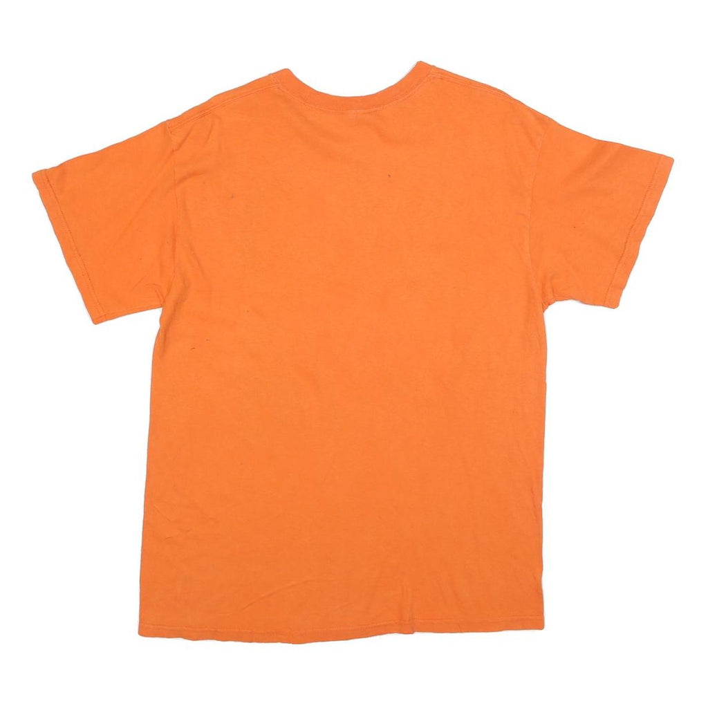 DELTA Mens Orange Tim Lincecum Graphic T-Shirt L Short Sleeve Crew Neck Baseball
