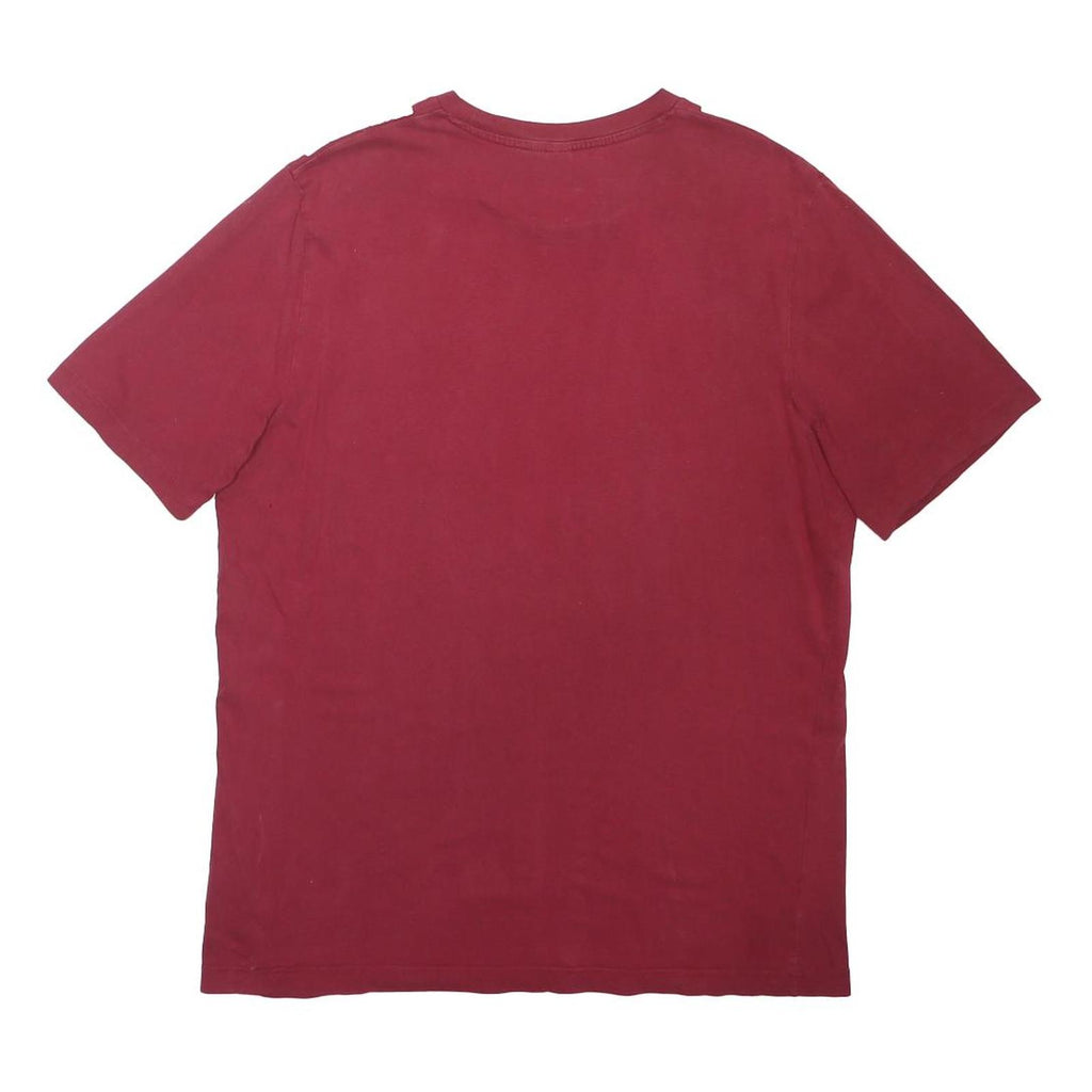 ADIDAS Mens Red T-Shirt L Short Sleeve Crew Neck Cotton Blend Casual Sport