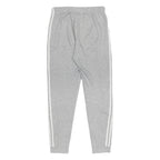 ADIDAS Womens Joggers Grey & White Slim Tapered UK 10 W26 L27 Cotton Blend