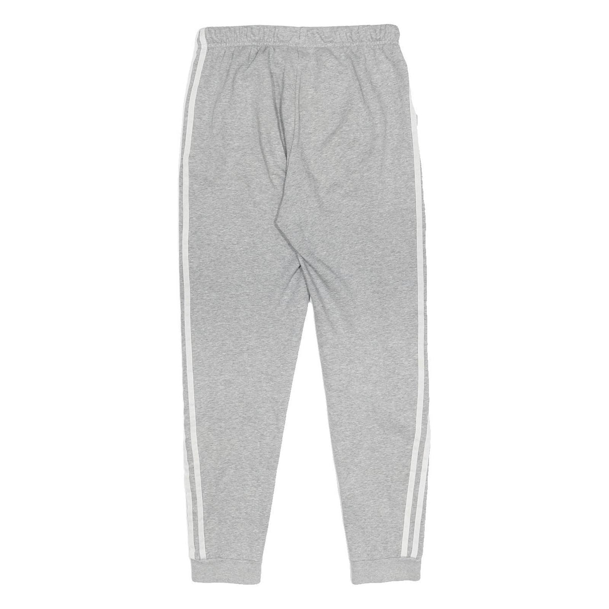 ADIDAS Womens Joggers Grey & White Slim Tapered UK 10 W26 L27 Cotton Blend