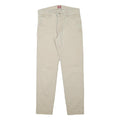 LEVI'S Mens Cotton Blend Beige Slim Straight Trousers W28 L27 Casual Zip