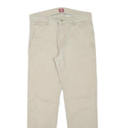 LEVI'S Mens Cotton Blend Beige Slim Straight Trousers W28 L27 Casual Zip