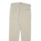 LEVI'S Mens Cotton Blend Beige Slim Straight Trousers W28 L27 Casual Zip