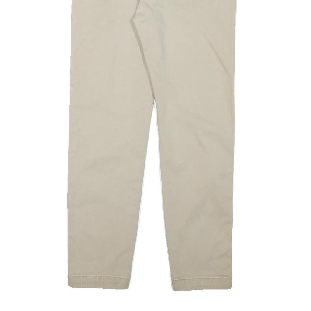 LEVI'S Mens Cotton Blend Beige Slim Straight Trousers W28 L27 Casual Zip