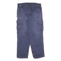 CARHARTT Mens Cotton Blend Blue Relaxed Cargo Trousers W36 L32 Workwear Utility