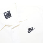 NIKE Mens White Short Sleeve Plain Cotton Polo Shirt M Classic Logo Casual