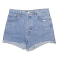 LEVI'S Womens Denim Blue Casual Shorts M W30 Button Fly High Waist 90s Style