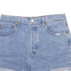 LEVI'S Womens Denim Blue Casual Shorts M W30 Button Fly High Waist 90s Style