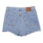 LEVI'S Womens Denim Blue Casual Shorts M W30 Button Fly High Waist 90s Style