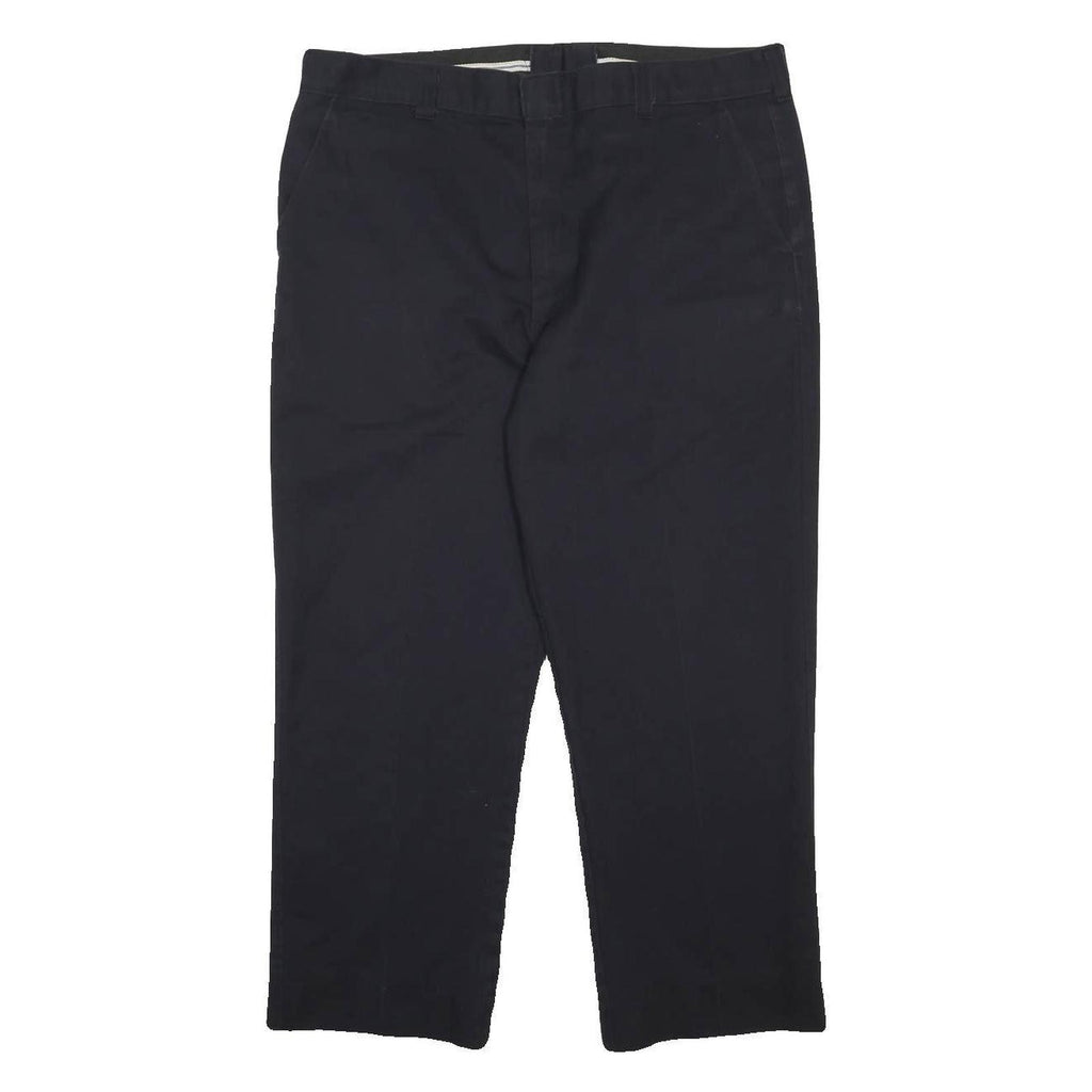 DICKIES Mens Cotton Blend Black Relaxed Straight Trousers W40 L28 Workwear