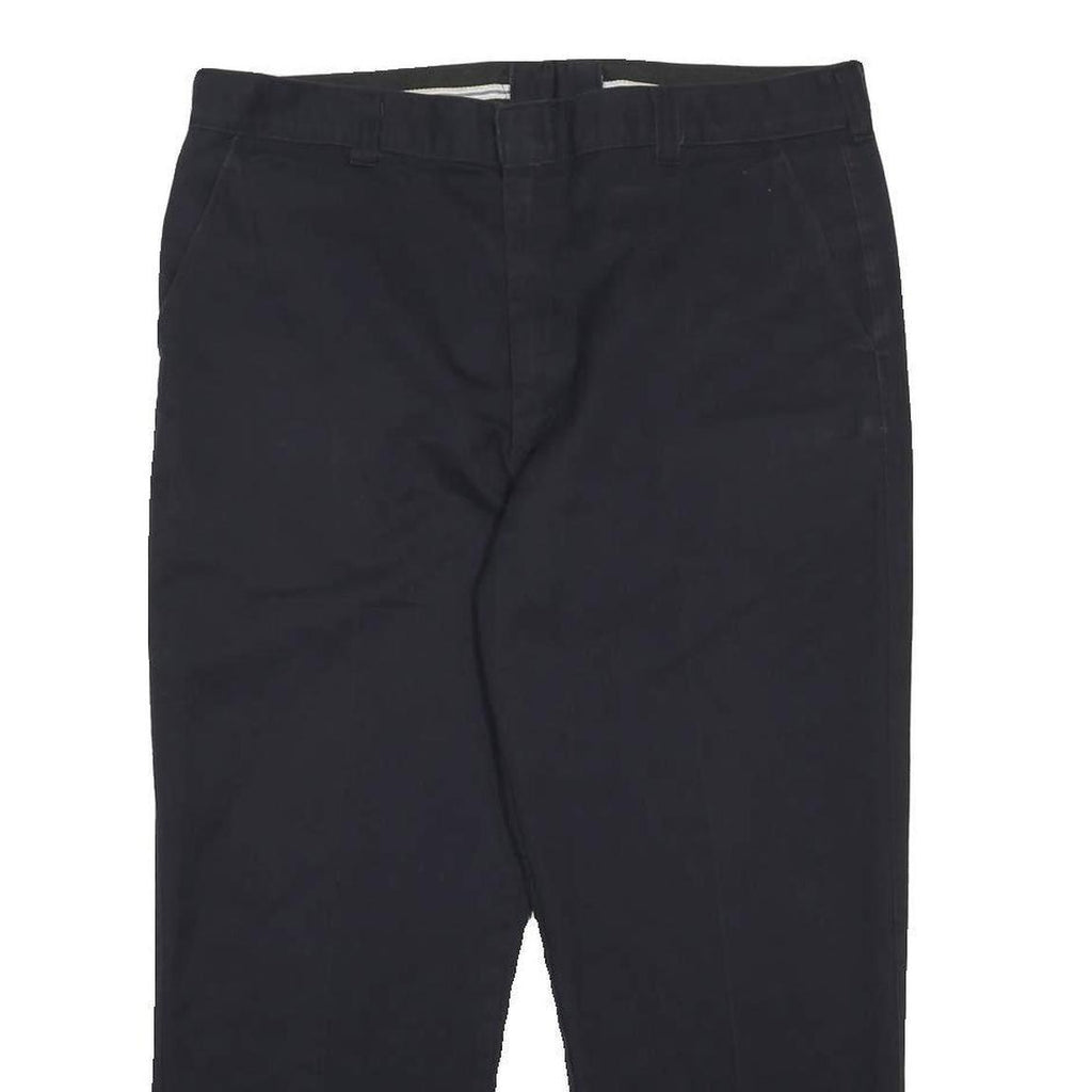 DICKIES Mens Cotton Blend Black Relaxed Straight Trousers W40 L28 Workwear